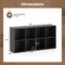 Wooden 8 Cube Bookcase Storage Shelf with Wide Top Surface, Multi-Purpose Display Organizer Rack for Books, Decor & Storage Bins, Freestanding Home Shelving Unit